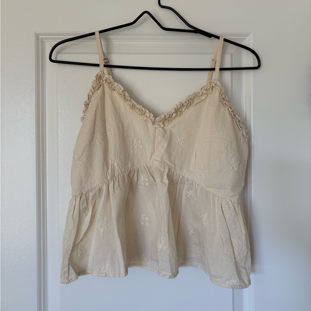 Beige Embroidered Blouse